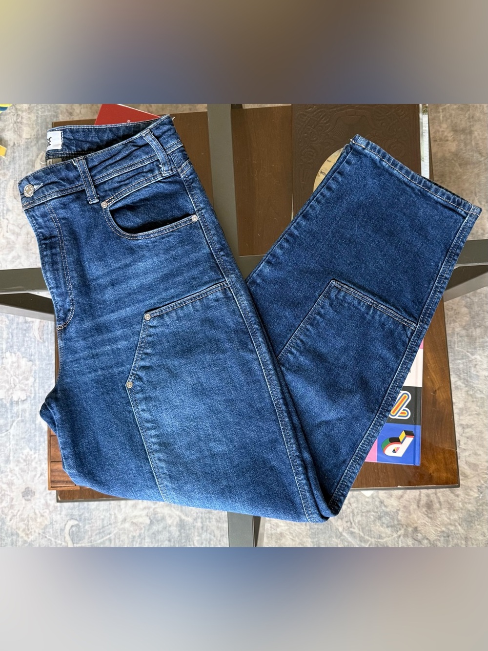 PAIGE Alexis Workwear High Rise Tapered Jeans